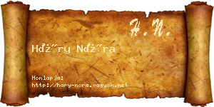 Háry Nóra névjegykártya